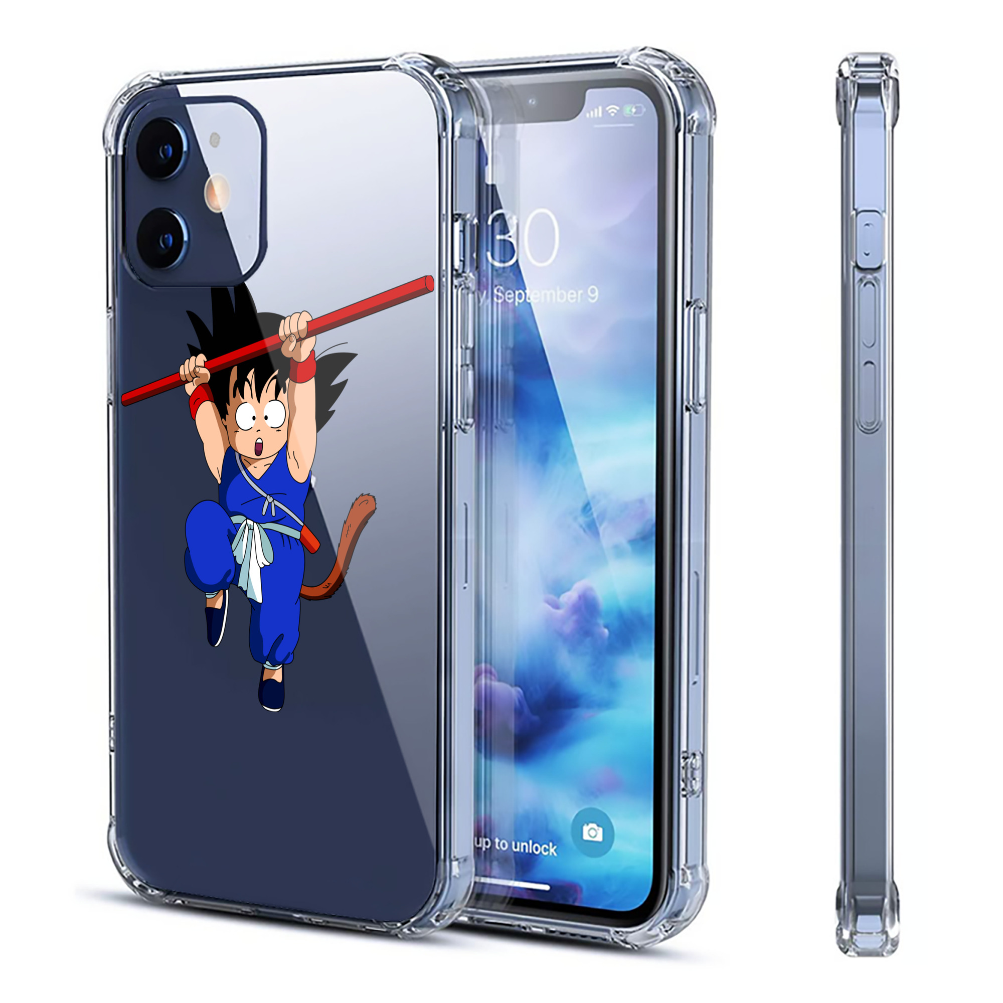 （画像用） ドラゴンボール 孫悟空（そん ごくう）Son Goku カカロット DRAGON BALL Kakarotto 【iPhone 12シリーズ対応】透明スマホケース（クリアソフトケース）